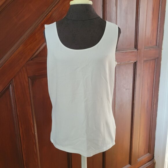 Eddie Bauer Tops - Eddie Bauer White Pima Cotton & Spandex Womens Tank Top - Size L